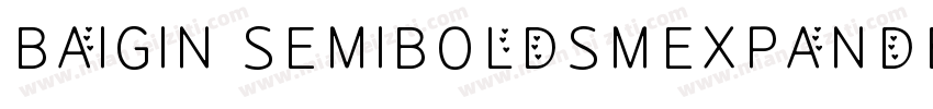 BAIGIN SEMIBOLDSMEXPANDED字体转换